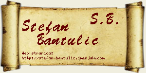 Stefan Bantulić vizit kartica